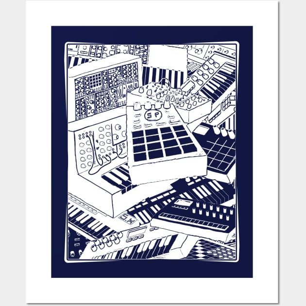 Synthesizer Art for Electronic Musician Wall Art by Mewzeek_T